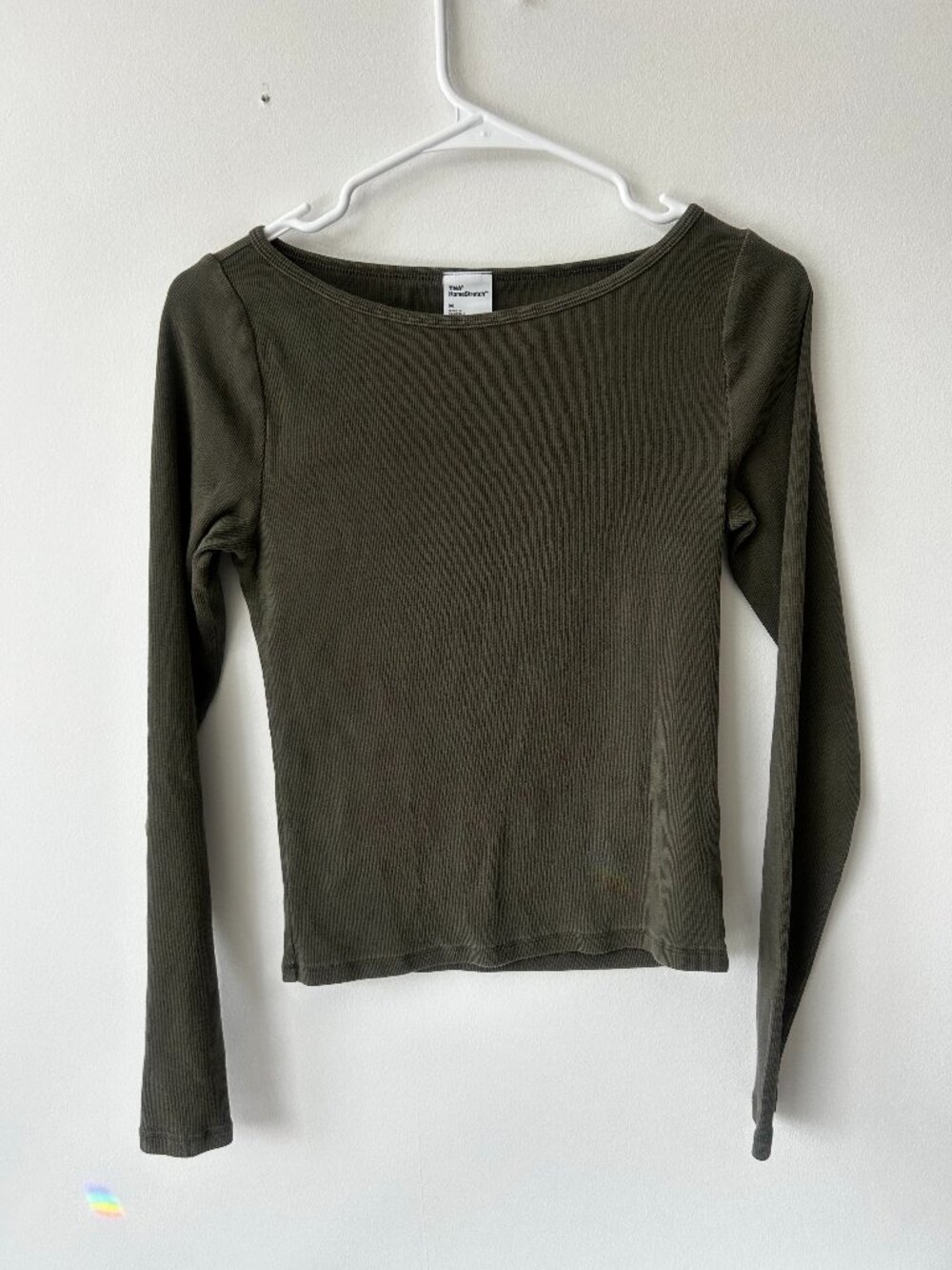 Aritzia HomeStretch Rib Solo Longsleeve Small Limited Edition laurel olive